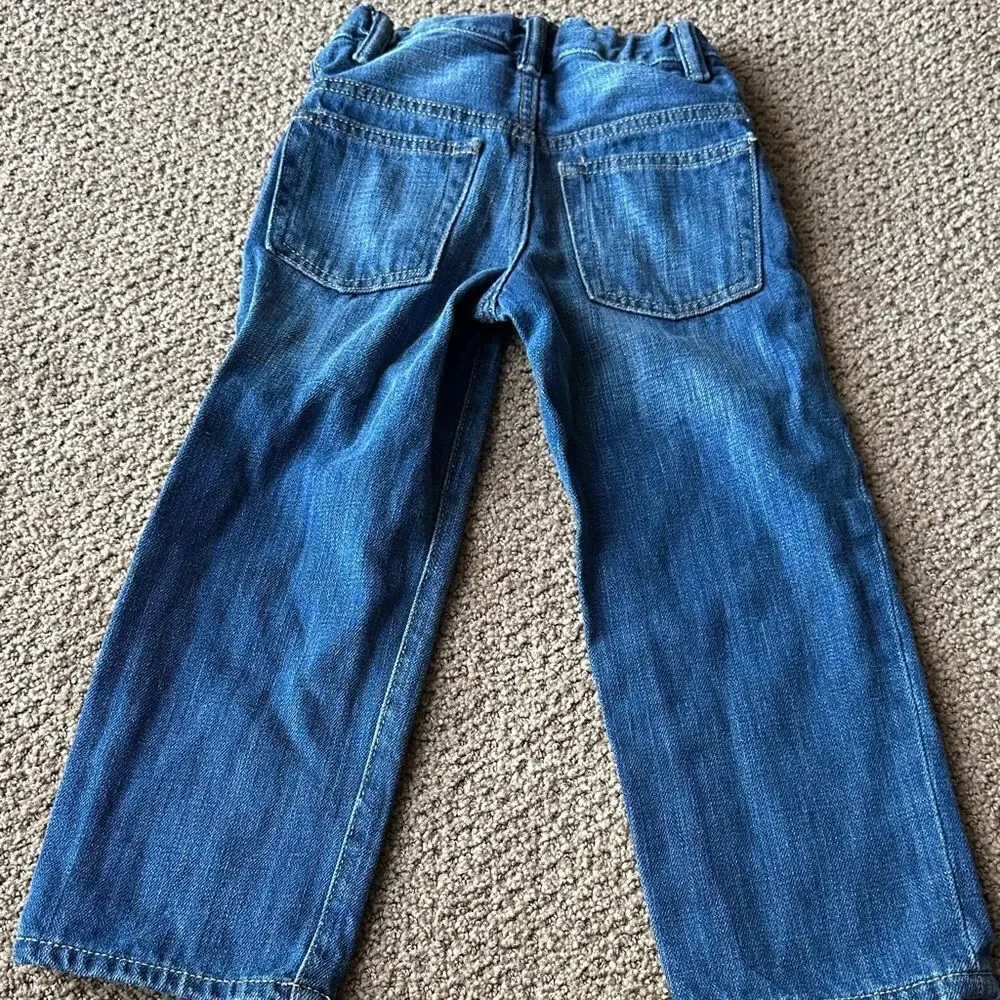 Baby GAP Kids Set of Three Blue Denim Adjustable Waist Jeans Size 4/4T